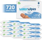 WaterWipes Plastic-Free Original Baby Wipes, 99.9% Water Based Wipes, Unscented & Hypoallergenic for Sensitive Skin, 300 Count (5 packs), Packaging May Vary - Image 2